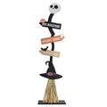 Witch Broom Halloween Porch Sign | Rustic Wood Decor